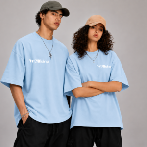 CAMISETA OVERSIZED - CELESTE